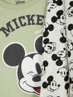 Outlet Primark 2 T-shirts à Manches Longues Disney Mickey Mouse Vert