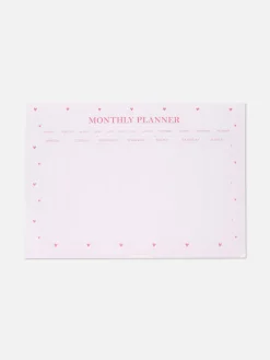 Hot Primark Agenda Mensuel A4 à Motifs Cœur Rose
