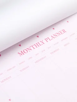 Hot Primark Agenda Mensuel A4 à Motifs Cœur Rose