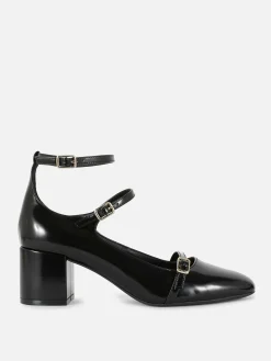 Discount Primark Babies à Talons Et à Triple Bride Rita Ora Noir