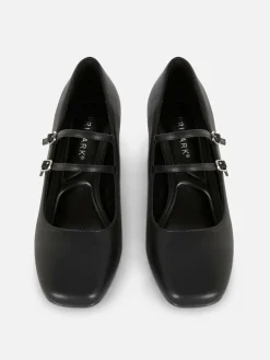 New Primark Babies En Simili Cuir à Talons Noir