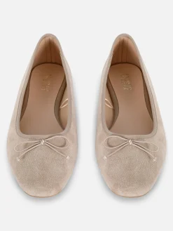 Discount Primark Ballerines à Nœuds En Suédine Naturel