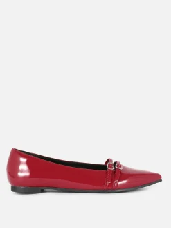 Outlet Primark Ballerines Vernies à Bout Pointu Rouge