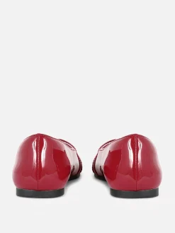 Outlet Primark Ballerines Vernies à Bout Pointu Rouge