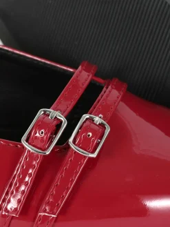 Outlet Primark Ballerines Vernies à Bout Pointu Rouge