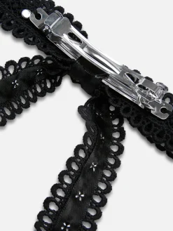 Primark Barrette Avec Nœud En Dentelle Halloween Noir