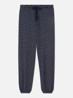 Hot Primark Bas De Pyjama Jogging à Rayures Bleu marine