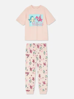 Best Primark Bas De Pyjama Resserré à La Cheville Et T-shirt Graphique Disney Pêche