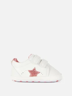 New Primark Baskets à Motif étoile Pailleté Rose