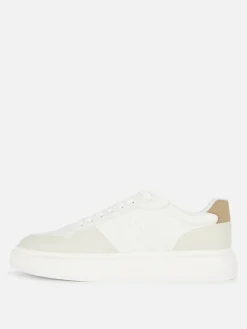 Clearance Primark Baskets Basses à Lacets Kem Blanc