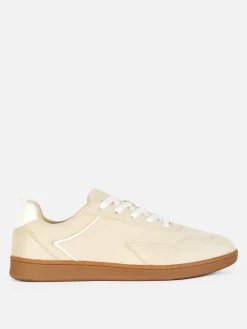 Discount Primark Baskets Basses à Semelle En Gomme Beige