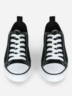 Discount Primark Baskets Basses Classiques En Toile Noir/Blanc