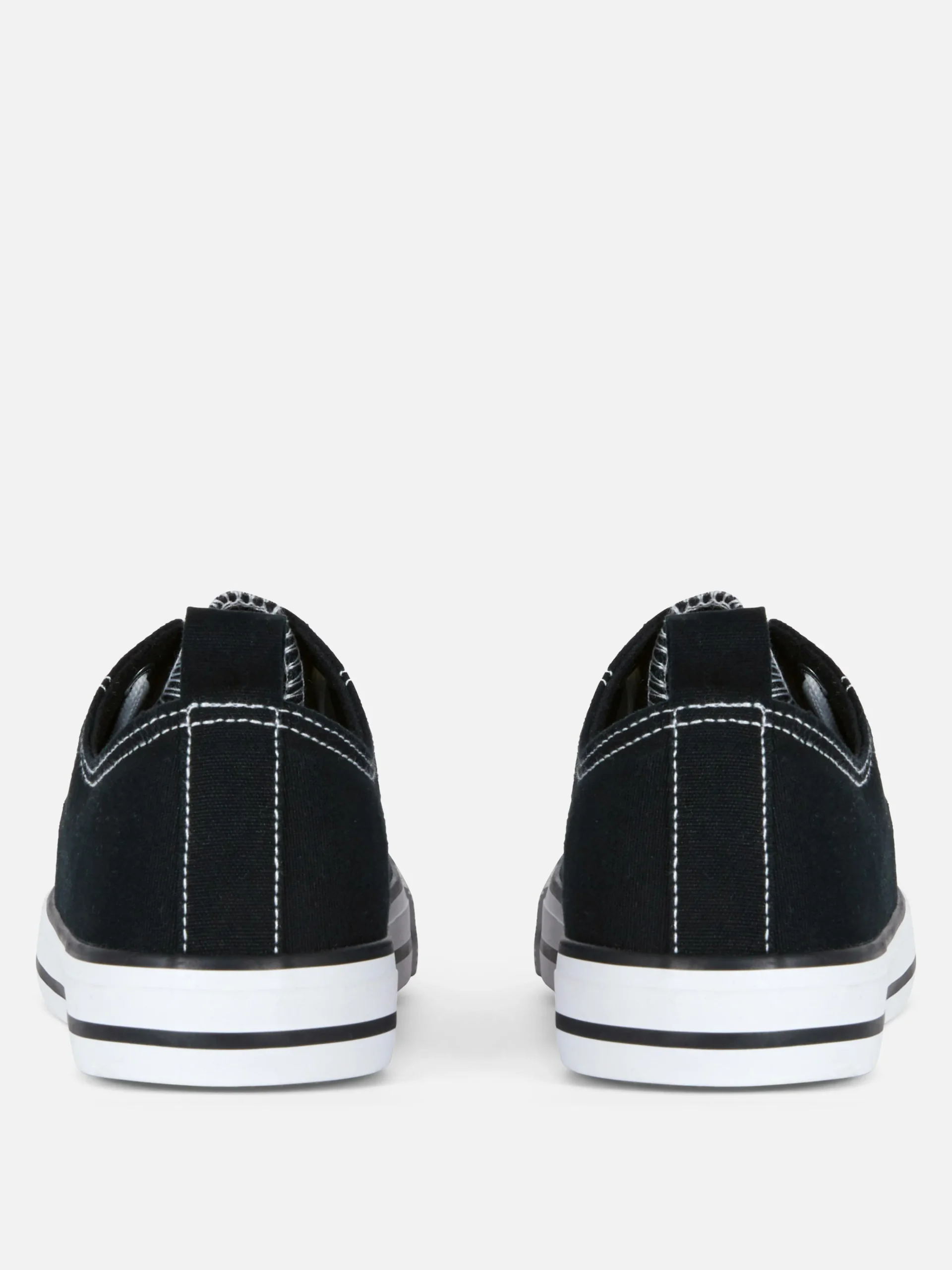 Discount Primark Baskets Basses Classiques En Toile Noir/Blanc