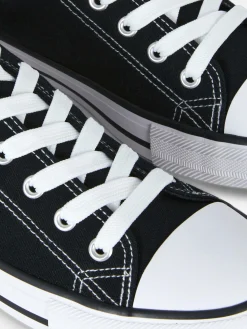 Discount Primark Baskets Basses Classiques En Toile Noir/Blanc