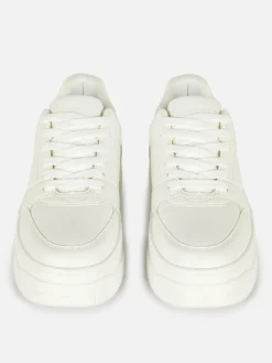 New Primark Baskets Basses Compensées Blanc