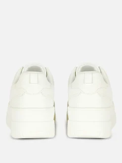 New Primark Baskets Basses Compensées Blanc