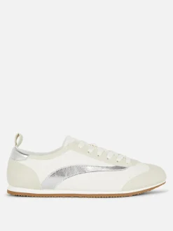 Outlet Primark Baskets Basses De Tennis à Lacets Argent