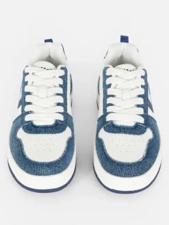 Clearance Primark Baskets Basses En Denim Disney Lilo & Stitch Bleu