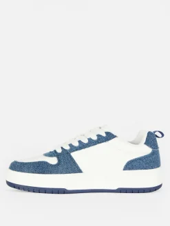 Clearance Primark Baskets Basses En Denim Disney Lilo & Stitch Bleu