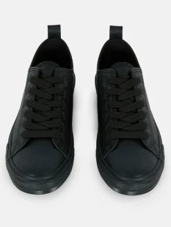 Online Primark Baskets Basses En Simili Cuir Noir