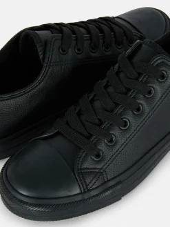 Online Primark Baskets Basses En Simili Cuir Noir