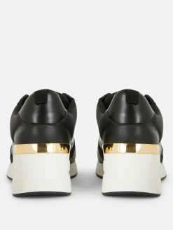 Online Primark Baskets Compensées à Lacets Noir