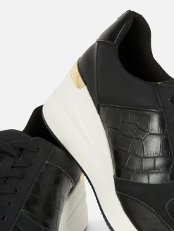 Online Primark Baskets Compensées à Lacets Noir