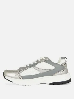 Online Primark Baskets De Sport à Empiècements En Maille Gris