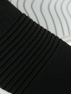 New Primark Baskets En Maille Côtelée Noir