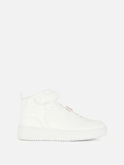 New Primark Baskets Montantes à Breloques Arc-en-ciel Blanc