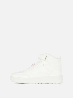 New Primark Baskets Montantes à Breloques Arc-en-ciel Blanc