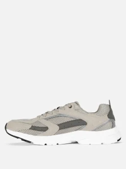 Primark Baskets Sport à Empiècement En Maille Gris