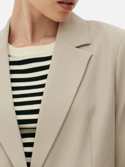 Online Primark Blazer à Boutonnage Simple à Coordonner Grège