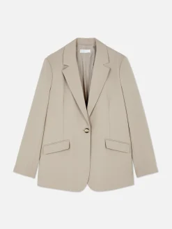 Online Primark Blazer à Boutonnage Simple à Coordonner Grège
