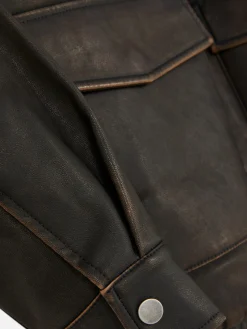 Best Primark Blouson Bomber En Simili Cuir à Effet Vieilli Rita Ora Marron