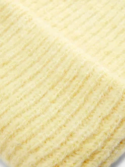 New Primark Bonnet En Grosse Maille à Revers Jaune