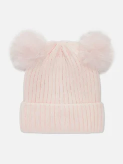 Hot Primark Bonnet En Maille à Pompon Rose