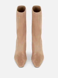 Online Primark Bottes à Talons Aiguilles En Suédine Taupe
