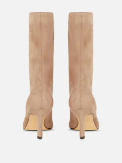 Online Primark Bottes à Talons Aiguilles En Suédine Taupe