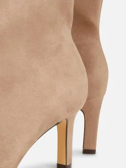 Online Primark Bottes à Talons Aiguilles En Suédine Taupe