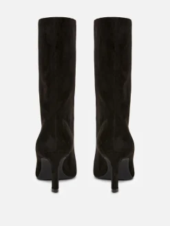 Primark Bottes à Talons Aiguilles En Suédine Noir
