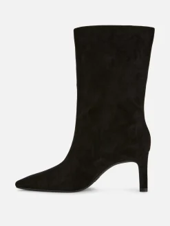 Primark Bottes à Talons Aiguilles En Suédine Noir