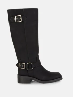 Clearance Primark Bottes De Motard à Bout Carré Noir