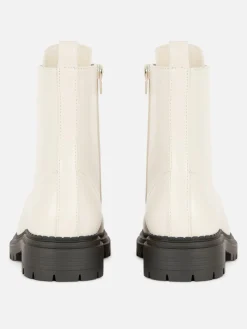 Discount Primark Bottes De Motard à Lacets Écru