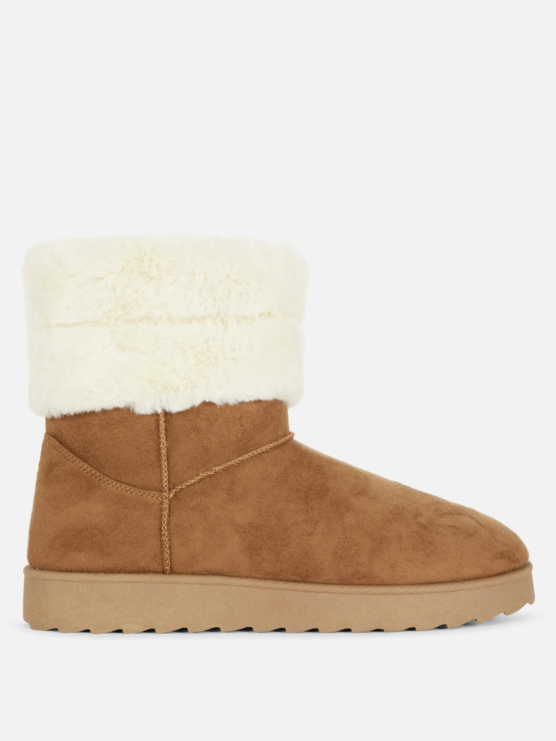 Sale Primark Bottes Doublées En Fausse Fourrure Fauve