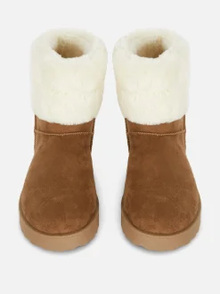 Sale Primark Bottes Doublées En Fausse Fourrure Fauve