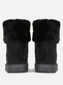 Outlet Primark Bottes Doublées En Fausse Fourrure Noir