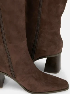 Online Primark Bottes Hauteur Genou à Talon Chocolat