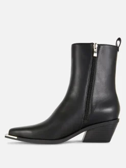 Online Primark Bottes Santiags En Simili Cuir Noir