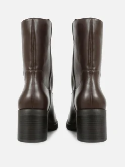 Primark Bottines à Enfiler Avec Talon épais Rita Ora Chocolat